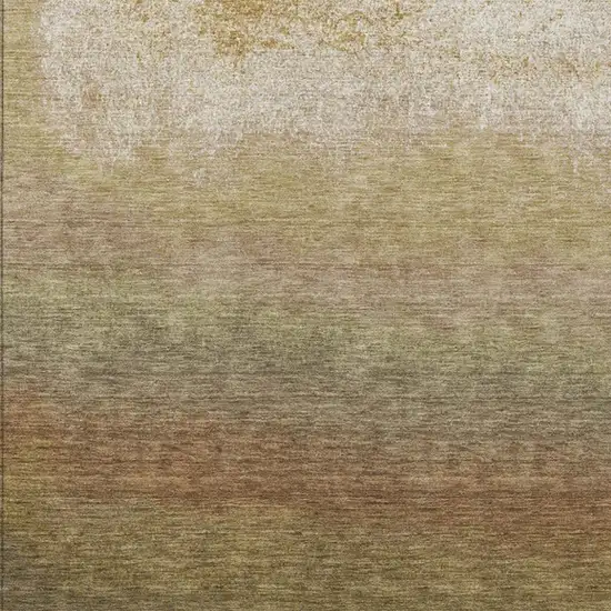 Taupe And Beige Ombre Washable Indoor Outdoor Area Rug Photo 3