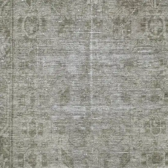Taupe And Beige Oriental Washable Area Rug With UV Protection Photo 2