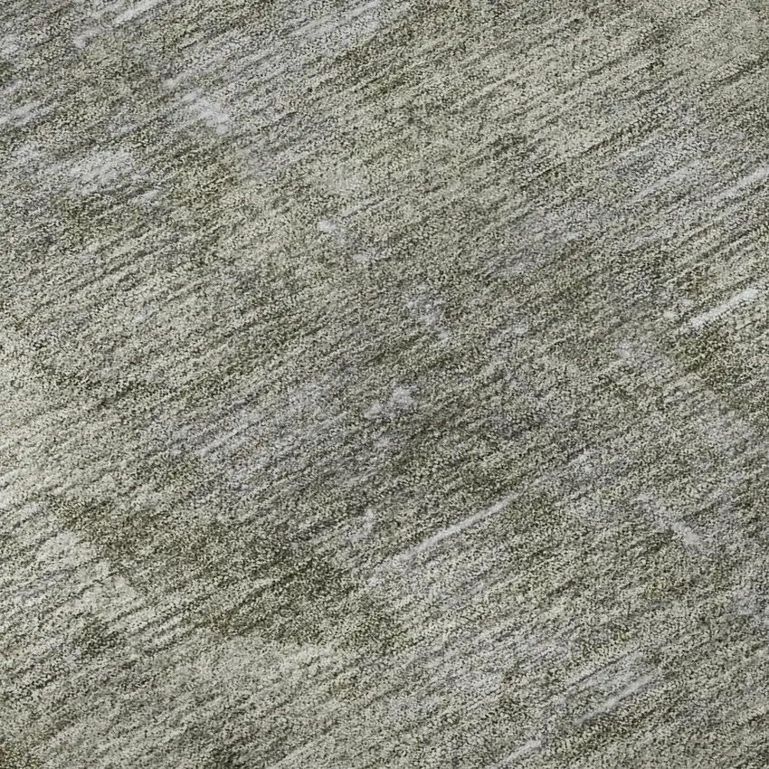 Taupe And Beige Oriental Washable Area Rug With UV Protection Photo 9