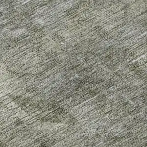 Photo of Taupe And Beige Oriental Washable Area Rug With UV Protection