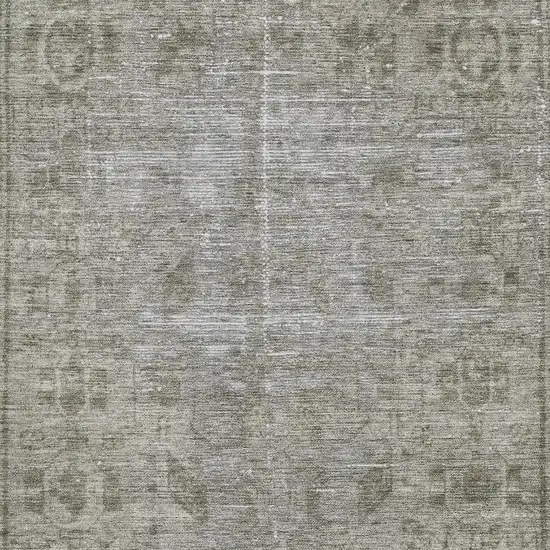 Taupe And Beige Oriental Washable Area Rug With UV Protection Photo 2