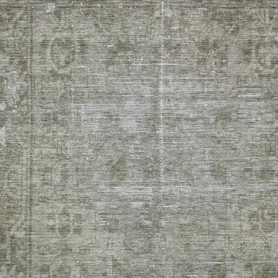 Taupe And Beige Oriental Washable Area Rug With UV Protection Photo 2