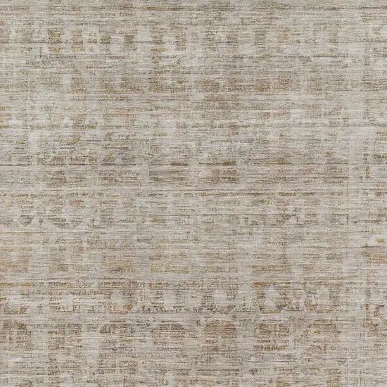 Taupe And Beige Oriental Washable Area Rug With UV Protection Photo 2