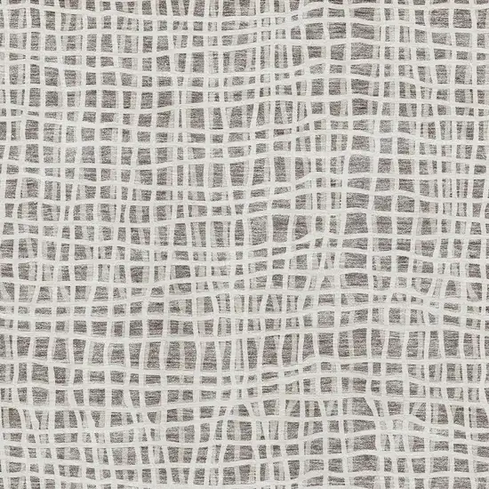 Taupe And Beige Striped Washable Area Rug With UV Protection Photo 3