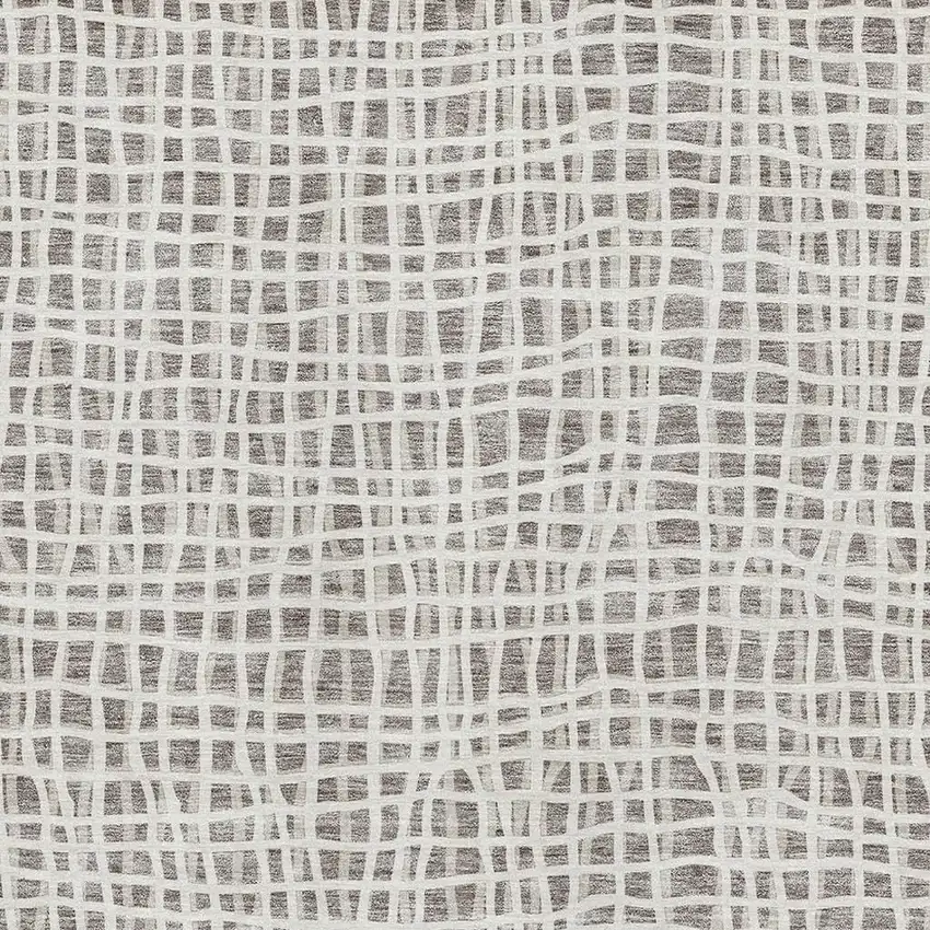 Taupe And Beige Striped Washable Area Rug With UV Protection Photo 3