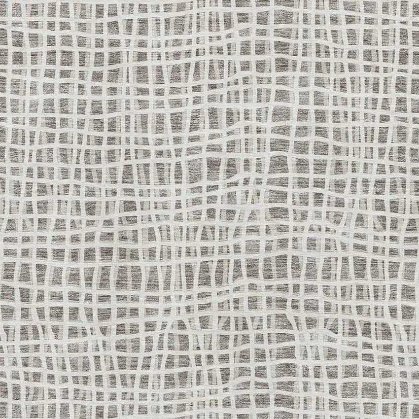 Taupe And Beige Striped Washable Area Rug With UV Protection Photo 3