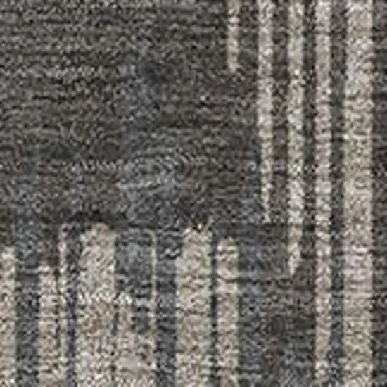 Taupe And Beige Striped Washable Area Rug With UV Protection Photo 4