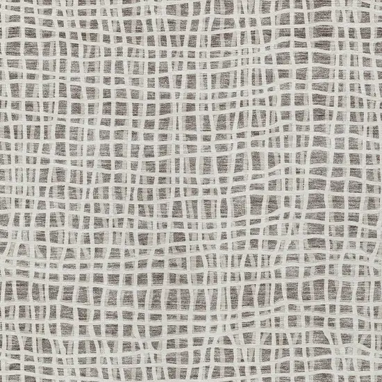 Taupe And Beige Striped Washable Indoor Outdoor Area Rug Photo 4