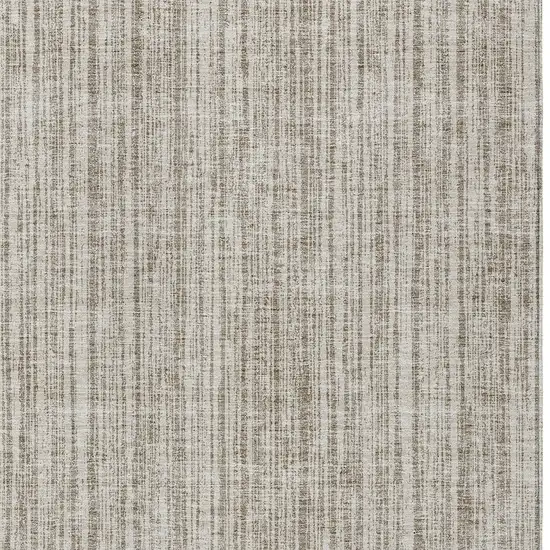 Taupe And Beige Striped Washable Indoor Outdoor Area Rug Photo 5