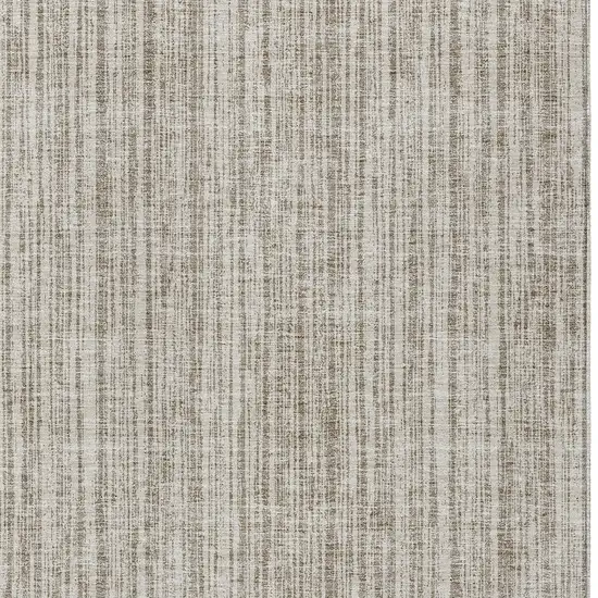 Taupe And Beige Striped Washable Indoor Outdoor Area Rug Photo 4