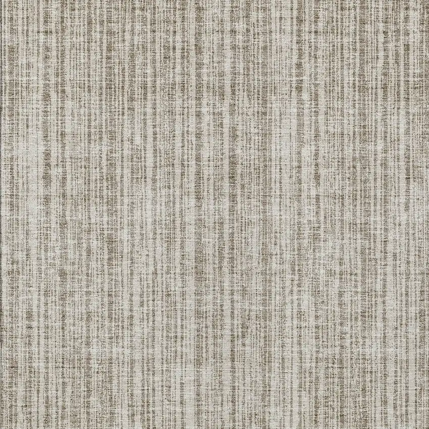 Taupe And Beige Striped Washable Indoor Outdoor Area Rug Photo 4