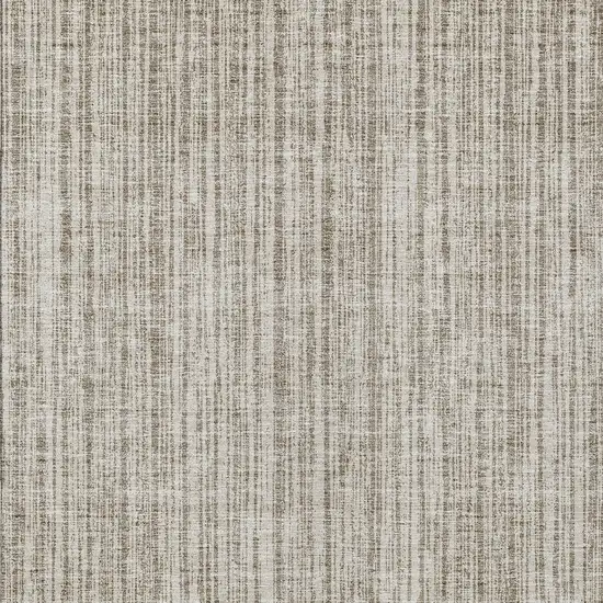 Taupe And Beige Striped Washable Indoor Outdoor Area Rug Photo 4
