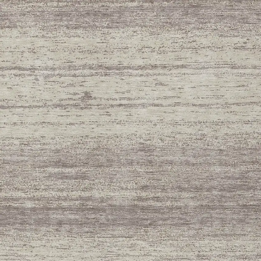 Taupe And Beige Striped Washable Indoor Outdoor Area Rug Photo 6
