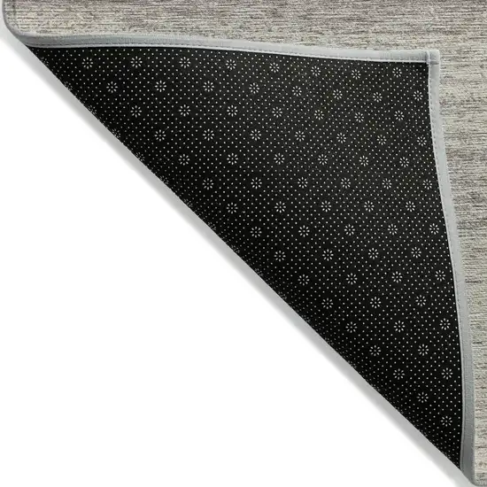 Taupe And Beige Striped Washable Indoor Outdoor Area Rug Photo 4