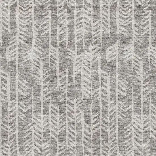 Taupe And Beige Tribal Washable Area Rug With UV Protection Photo 3