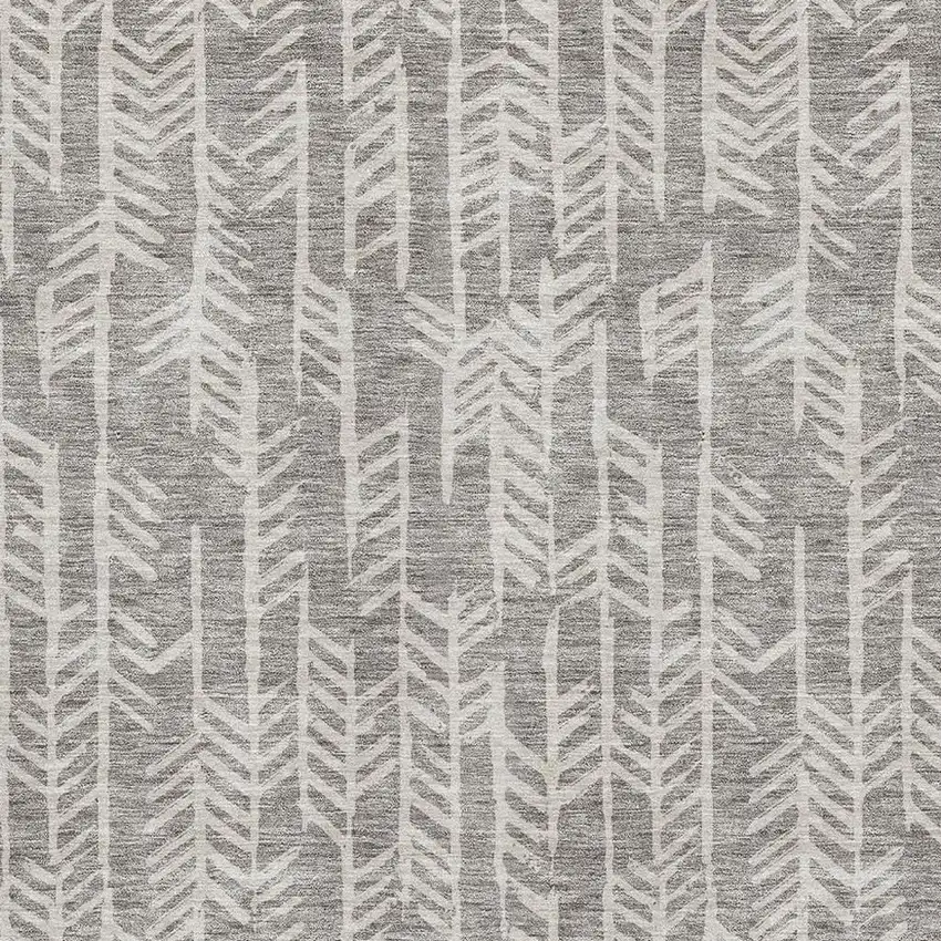 Taupe And Beige Tribal Washable Area Rug With UV Protection Photo 3