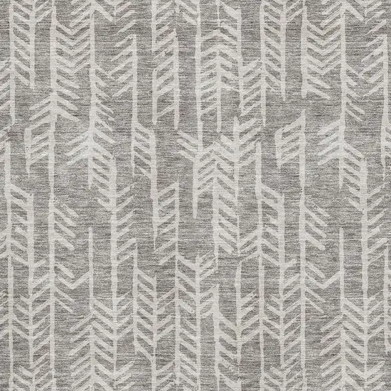 Taupe And Beige Tribal Washable Area Rug With UV Protection Photo 3