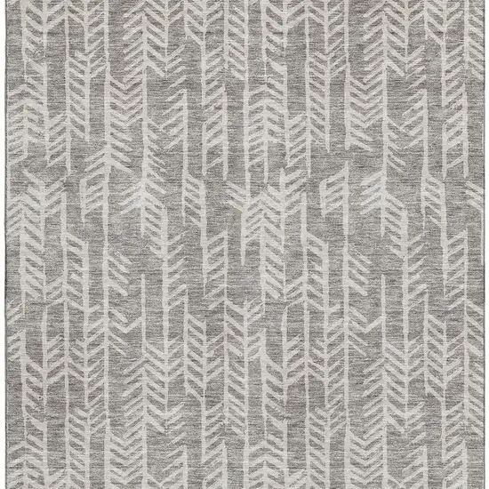 Taupe And Beige Tribal Washable Area Rug With UV Protection Photo 4