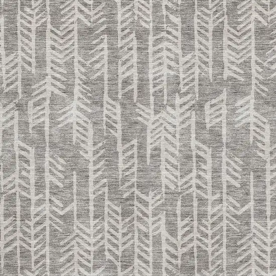 Taupe And Beige Tribal Washable Area Rug With UV Protection Photo 3