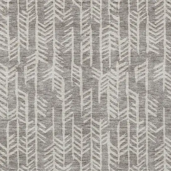 Taupe And Beige Tribal Washable Indoor Outdoor Area Rug Photo 6
