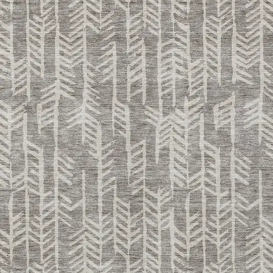 Taupe And Beige Tribal Washable Indoor Outdoor Area Rug Photo 6