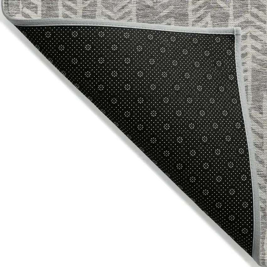 Taupe And Beige Tribal Washable Indoor Outdoor Area Rug Photo 4