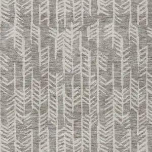 Photo of Taupe And Beige Tribal Washable Indoor Outdoor Area Rug