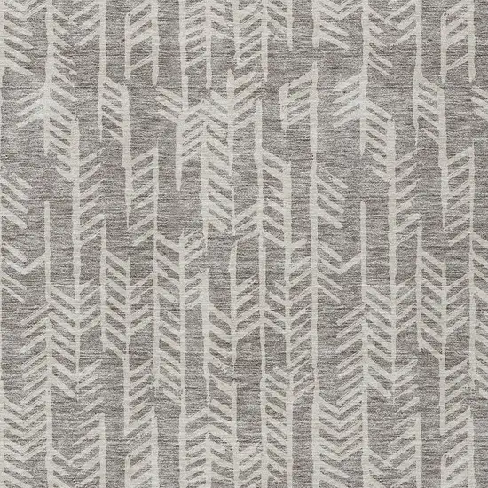 Taupe And Beige Tribal Washable Indoor Outdoor Area Rug Photo 6