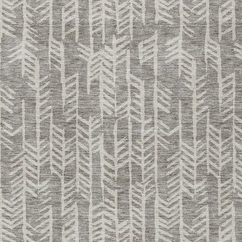 Taupe And Beige Tribal Washable Indoor Outdoor Area Rug Photo 6