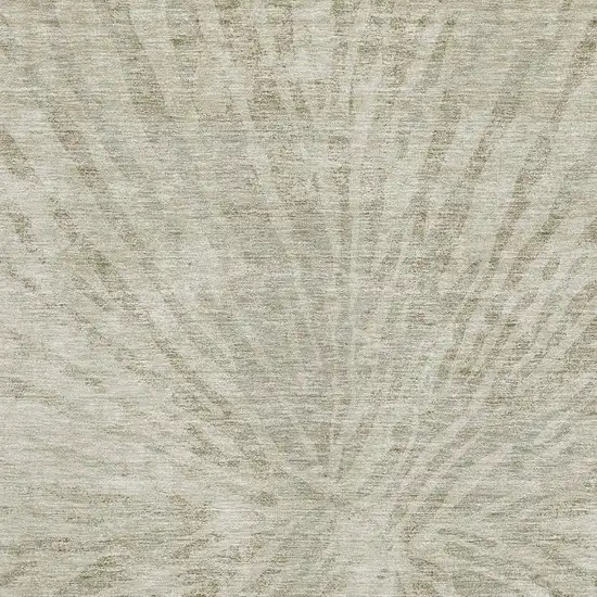 Taupe And Beige Zebra Print Washable Area Rug With UV Protection Photo 3