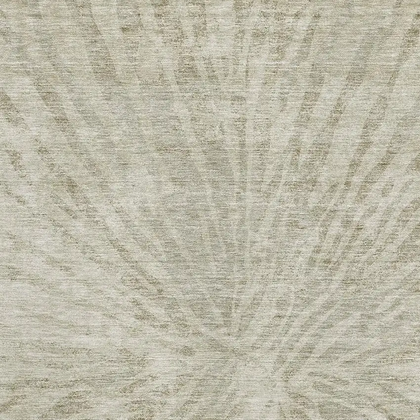 Taupe And Beige Zebra Print Washable Area Rug With UV Protection Photo 3