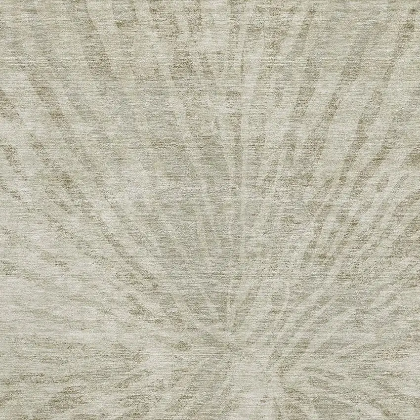 Taupe And Beige Zebra Print Washable Area Rug With UV Protection Photo 3