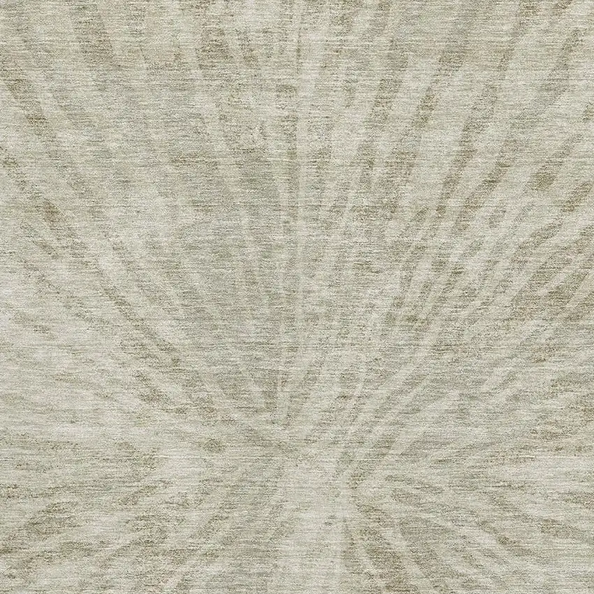 Taupe And Beige Zebra Print Washable Area Rug With UV Protection Photo 3