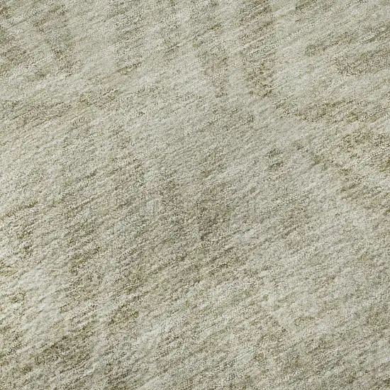 Taupe And Beige Zebra Print Washable Area Rug With UV Protection Photo 9