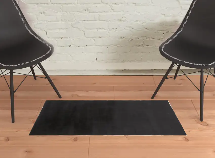 Taupe And Black Shag Area Rug Photo 2