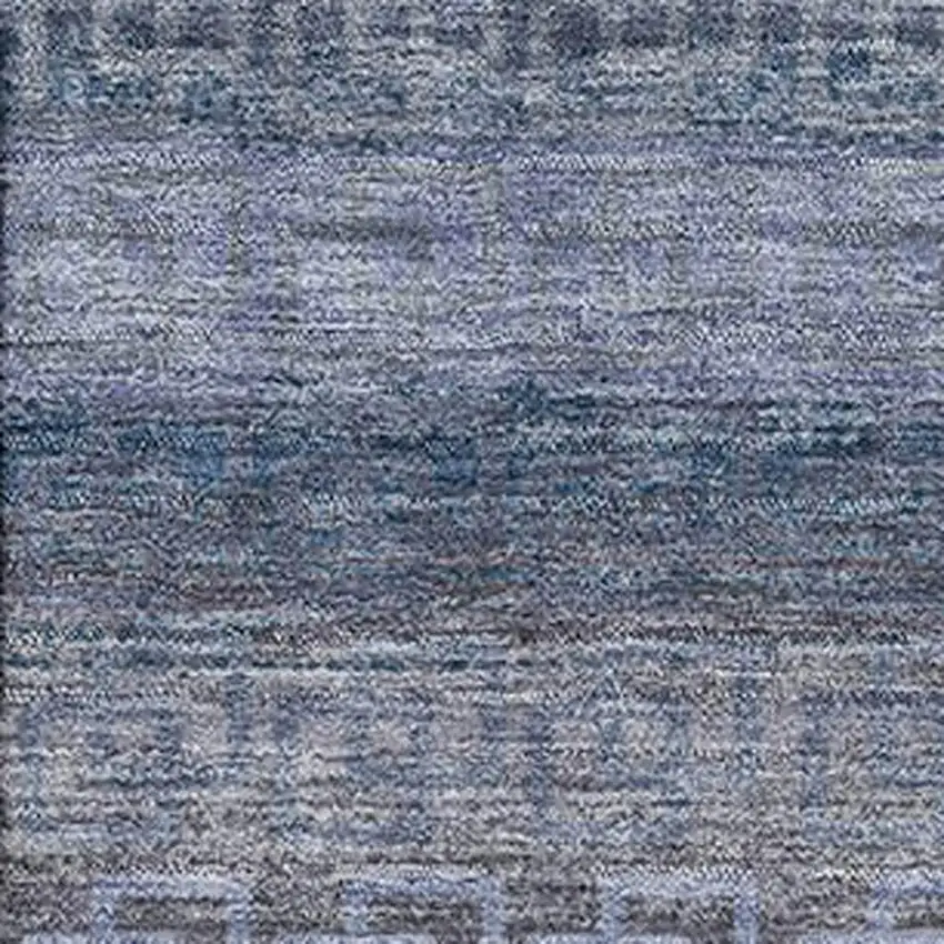 Taupe And Blue Striped Washable Area Rug With UV Protection Photo 6