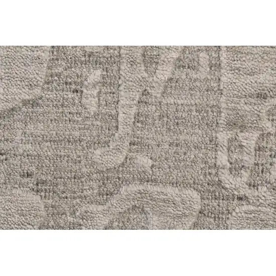Taupe And Brown Abstract Hand Woven Area Rug Photo 4