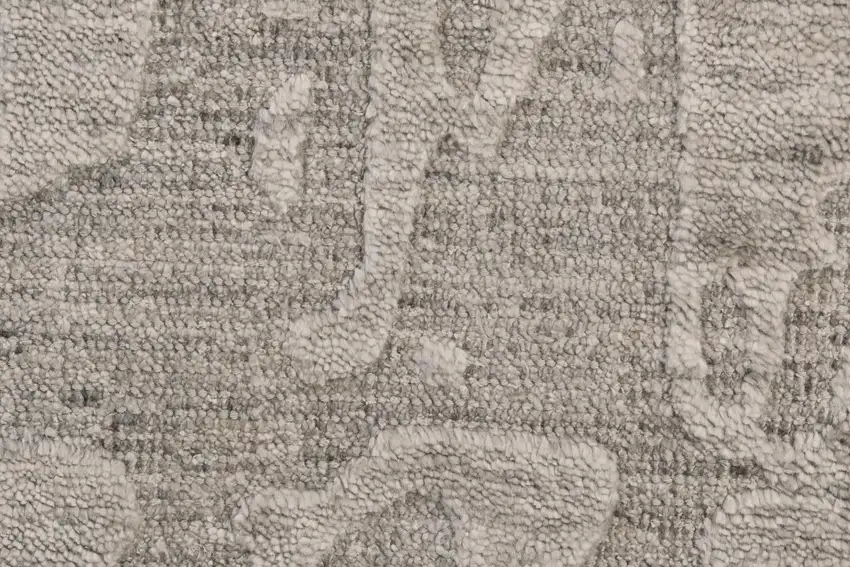 Taupe And Brown Abstract Hand Woven Area Rug Photo 4