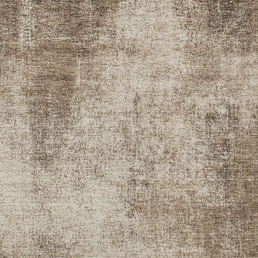 Taupe And Brown Abstract Washable Indoor Outdoor Area Rug Photo 3