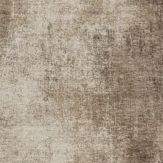 Taupe And Brown Abstract Washable Indoor Outdoor Area Rug Photo 3