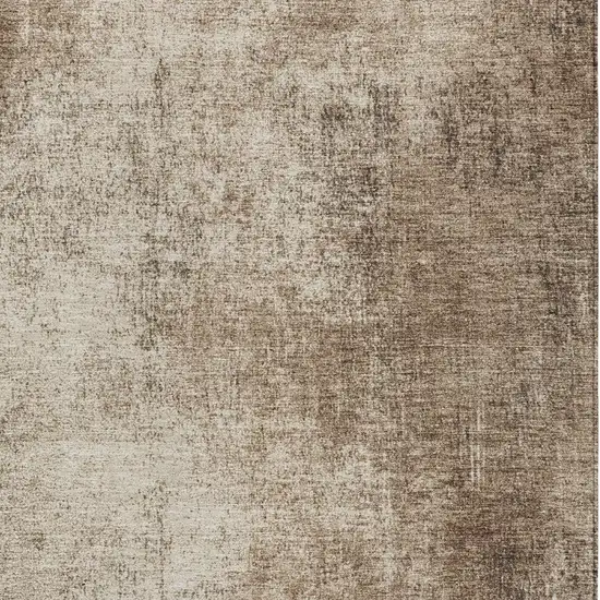 Taupe And Brown Abstract Washable Indoor Outdoor Area Rug Photo 9