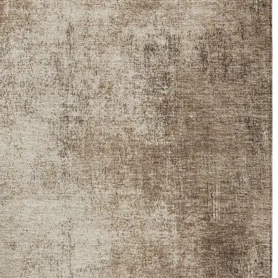 Taupe And Brown Abstract Washable Indoor Outdoor Area Rug Photo 9