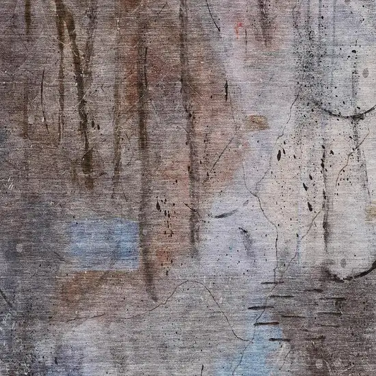 Taupe And Brown Abstract Washable Indoor Outdoor Area Rug Photo 3