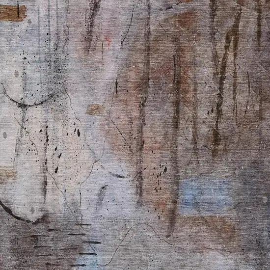 Taupe And Brown Abstract Washable Indoor Outdoor Area Rug Photo 3