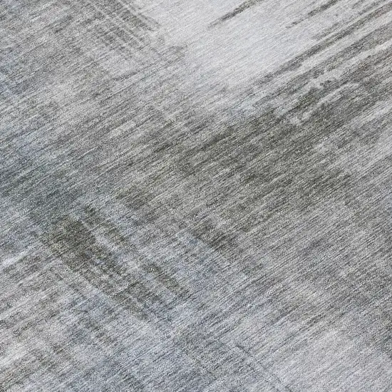 Taupe And Brown Abstract Washable Indoor Outdoor Area Rug Photo 6
