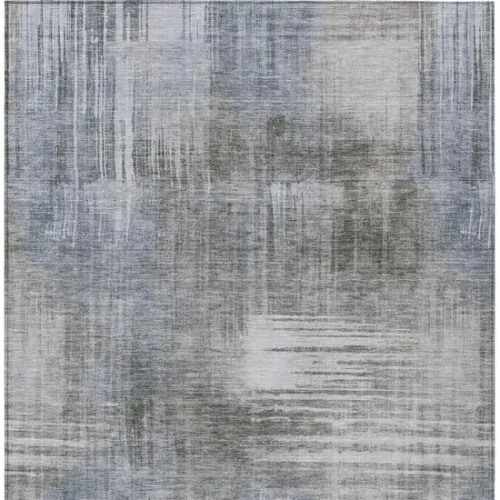 Taupe And Brown Abstract Washable Indoor Outdoor Area Rug Photo 4