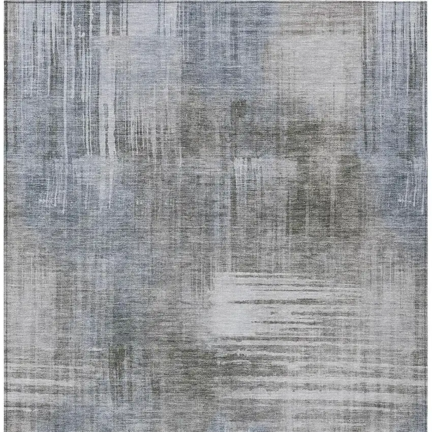 Taupe And Brown Abstract Washable Indoor Outdoor Area Rug Photo 4
