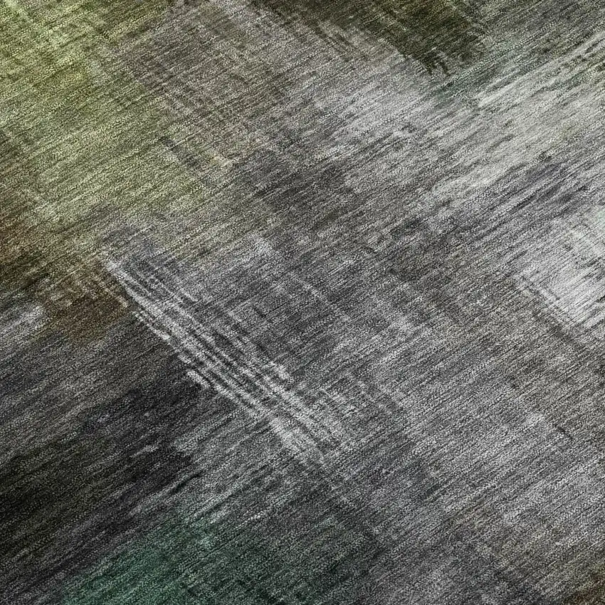 Taupe And Brown Abstract Washable Indoor Outdoor Area Rug Photo 6
