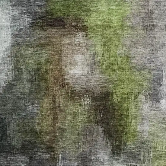 Taupe And Brown Abstract Washable Indoor Outdoor Area Rug Photo 3