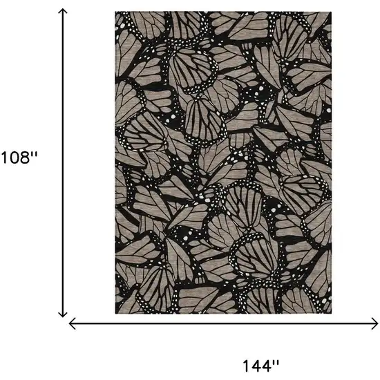 Taupe And Brown Animal Print Washable Indoor Outdoor Area Rug Photo 5